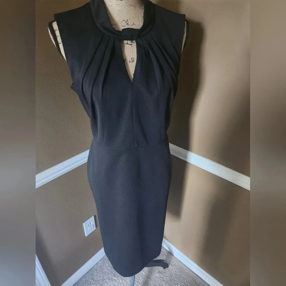 NWOT Nina Leonard Black Sleeveless Dress Sz Lg